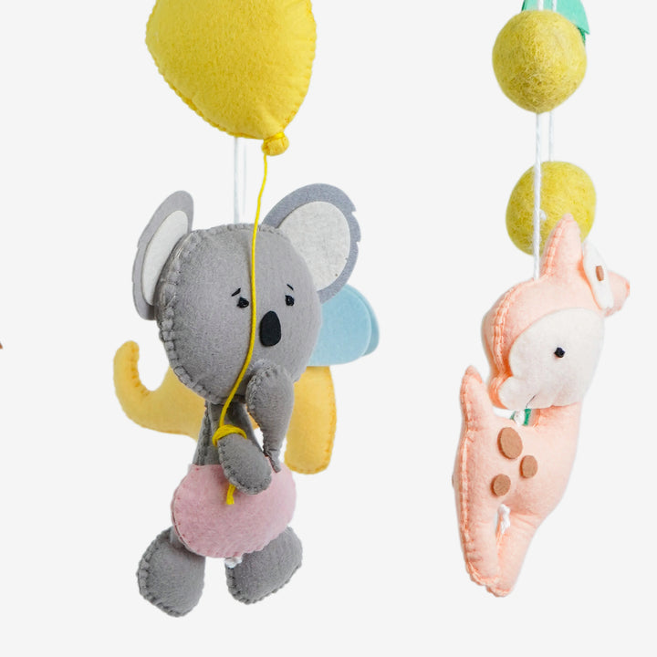 Babble Wrap Cot / Crib Mobile - Safari Adventure