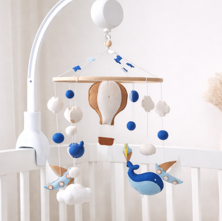 Babble Wrap Cot / Crib Mobile - Seaside Skies