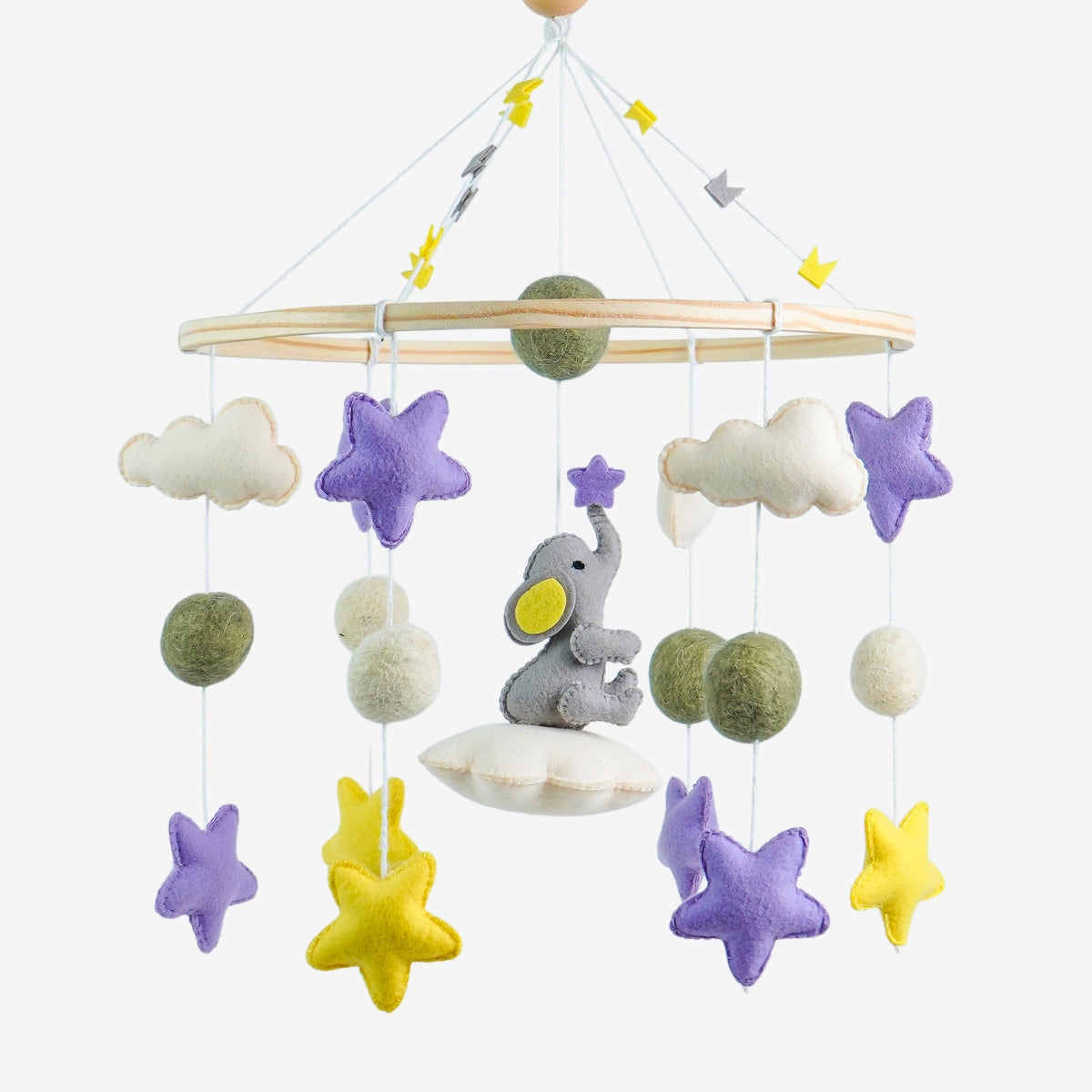 Babble Wrap Cot / Crib Mobile - Stargazer Elephant