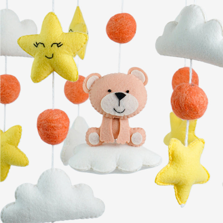 Babble Wrap Cot / Crib Mobile - Teddy’s Twilight