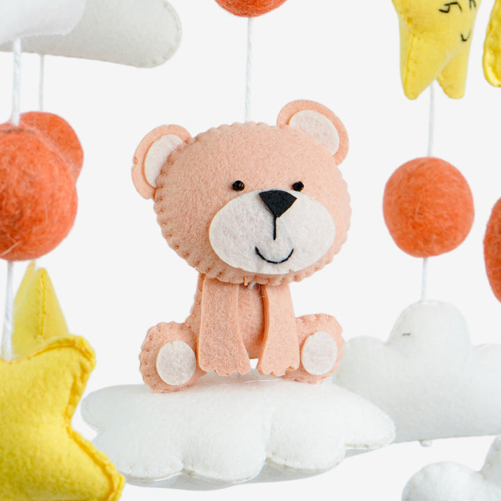Babble Wrap Cot / Crib Mobile - Teddy’s Twilight