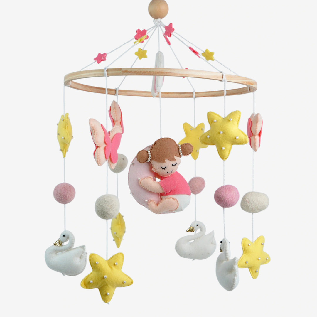 Babble Wrap Cot / Crib Mobile - Twinkling Princess
