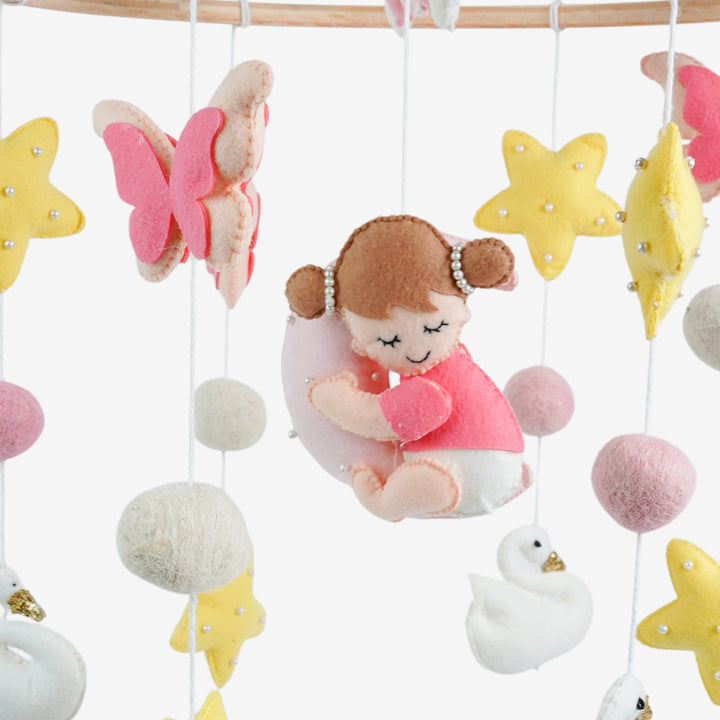 Babble Wrap Cot / Crib Mobile - Twinkling Princess