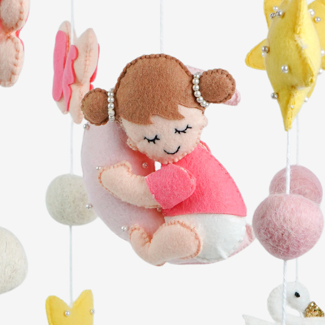 Babble Wrap Cot / Crib Mobile - Twinkling Princess