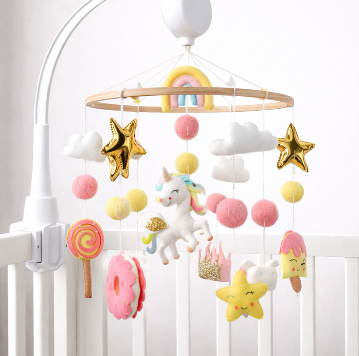Babble Wrap Cot / Crib Mobile - Magical Unicorn