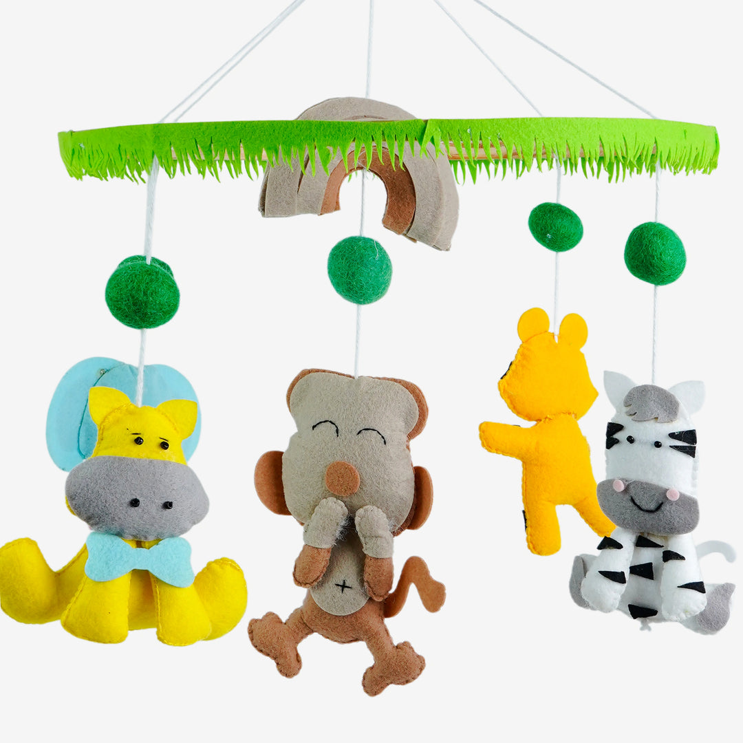 Babble Wrap Cot / Crib Mobile - Zoo Crew