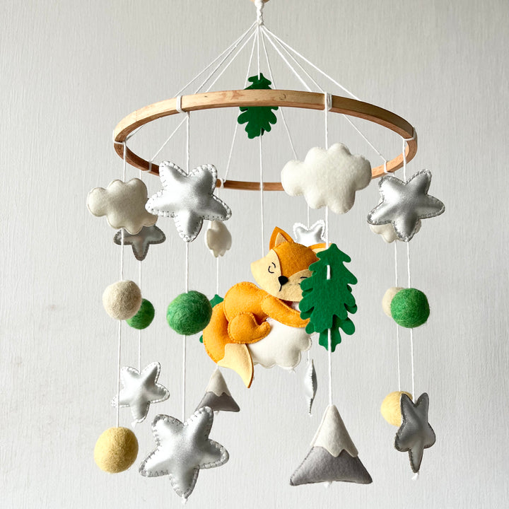 Babble Wrap Cot / Crib Mobile - Dreamy Cloud Fox
