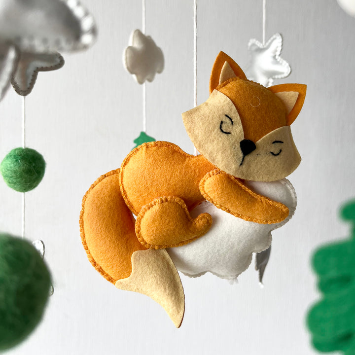 Babble Wrap Cot / Crib Mobile - Dreamy Cloud Fox