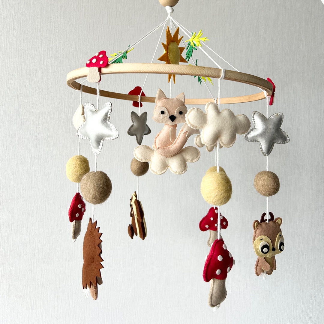 Babble Wrap Cot / Crib Mobile - Forest Friends