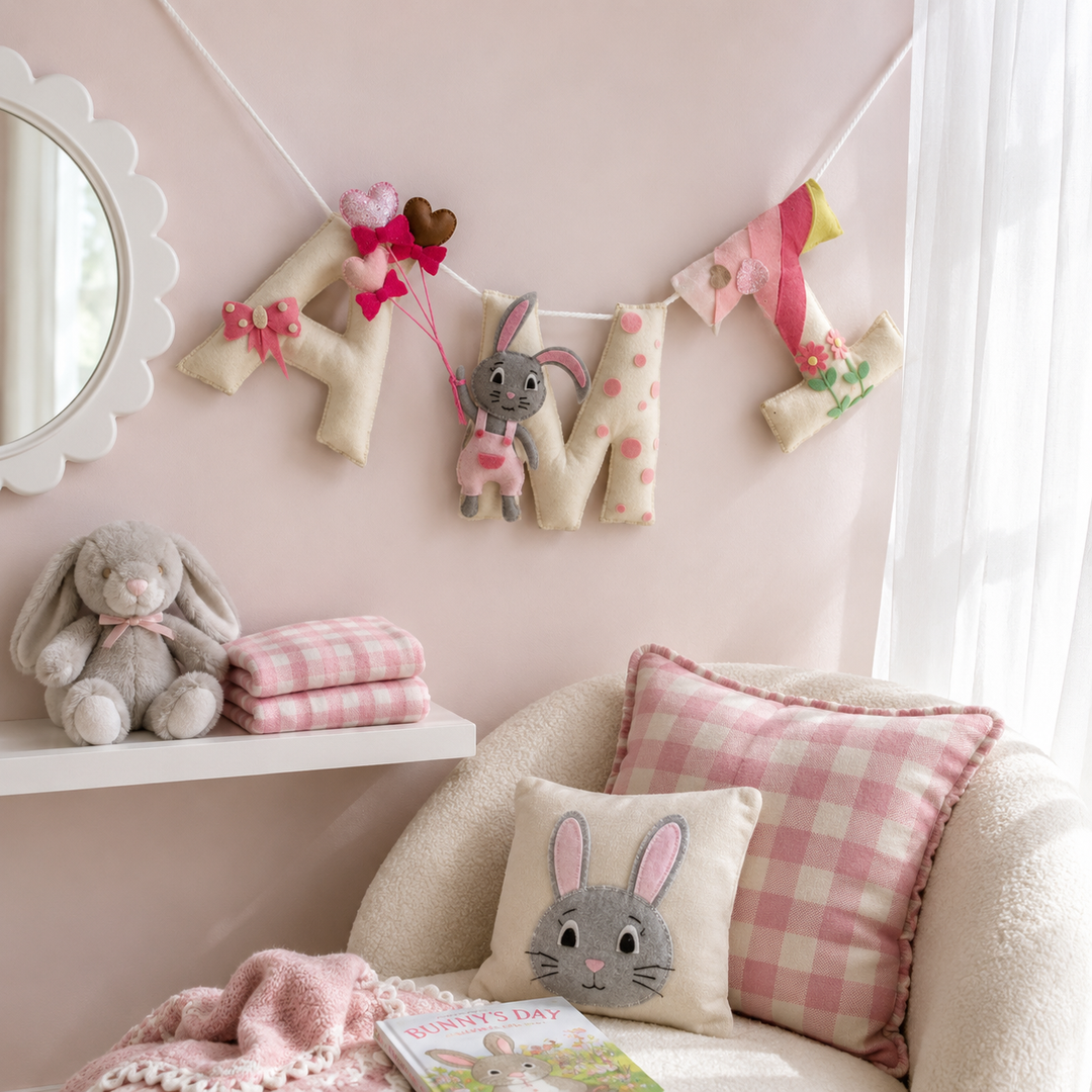 Babble Wrap Daisy The Rabbit Name Bunting/Garland