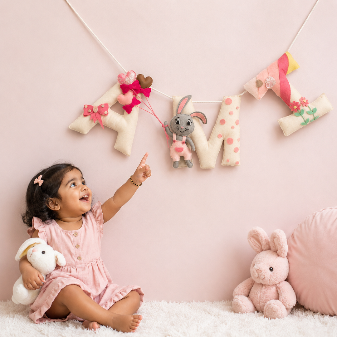 Babble Wrap Daisy The Rabbit Name Bunting/Garland