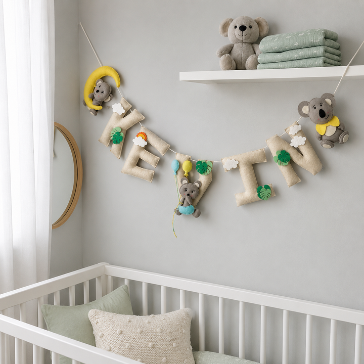 Babble Wrap Dreamy Koala Name Bunting/Garland