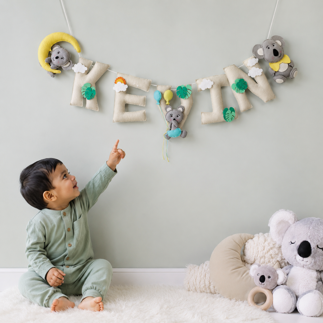 Babble Wrap Dreamy Koala Name Bunting/Garland