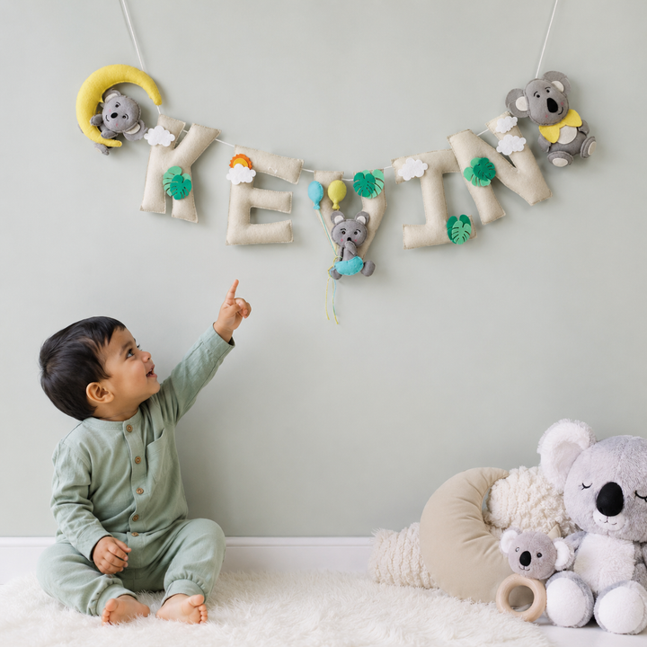 Babble Wrap Dreamy Koala Name Bunting/Garland