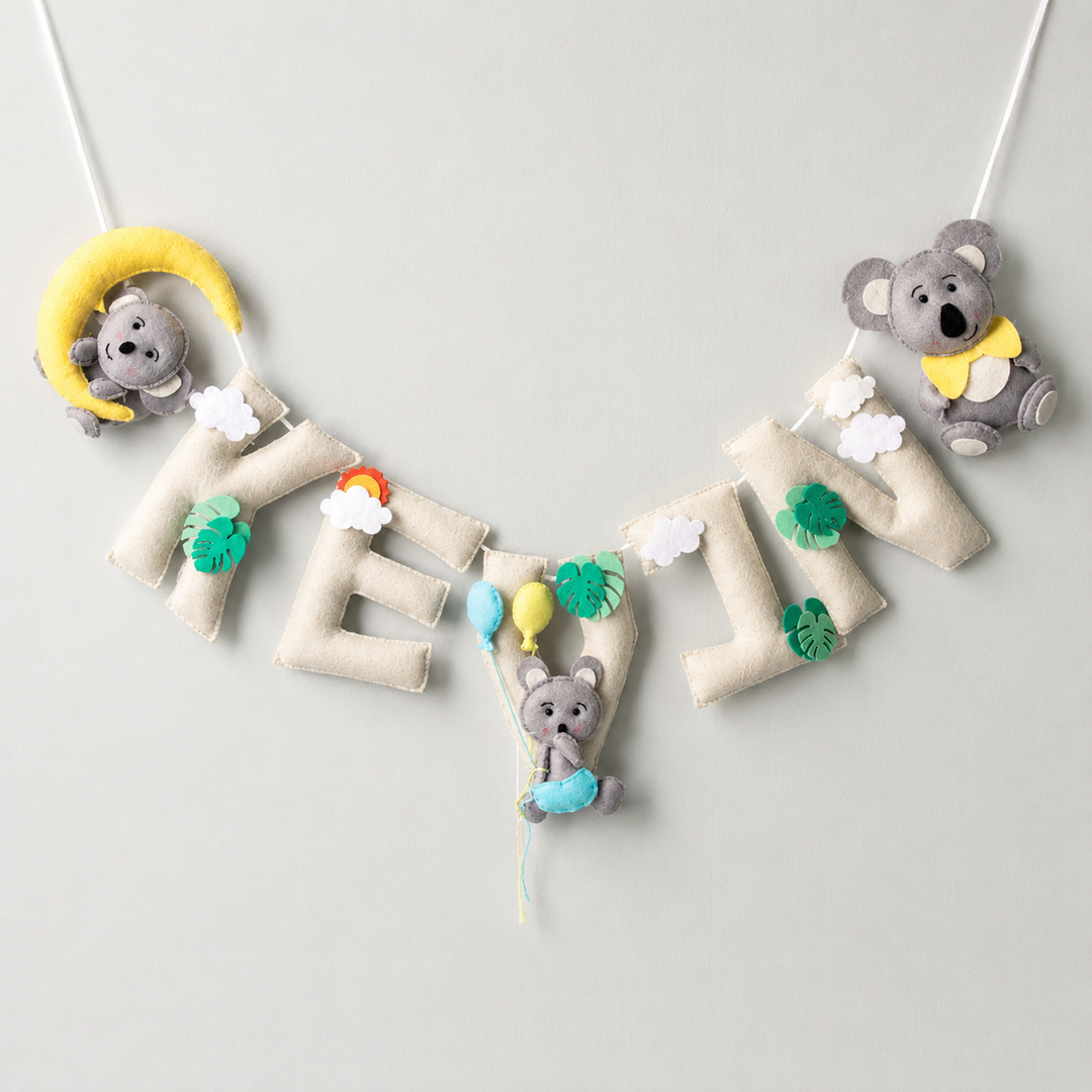 Babble Wrap Dreamy Koala Name Bunting/Garland