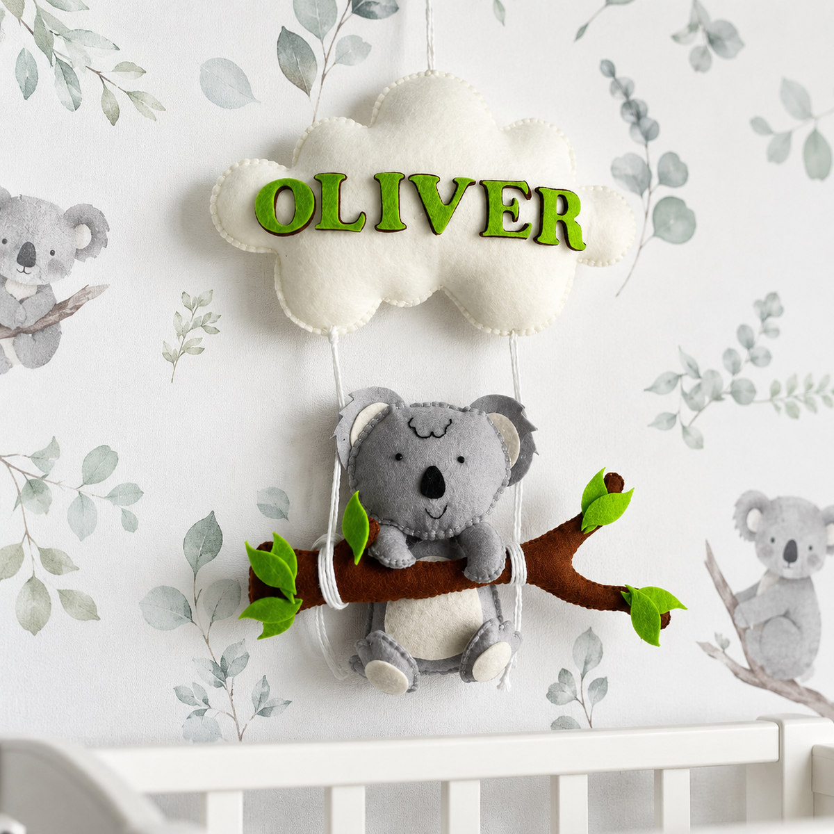 Babble Wrap Dreamy Koala Name Hanging