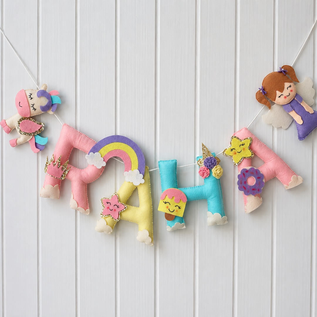 Babble Wrap  Dreamy Unicorn Name Bunting/Garland