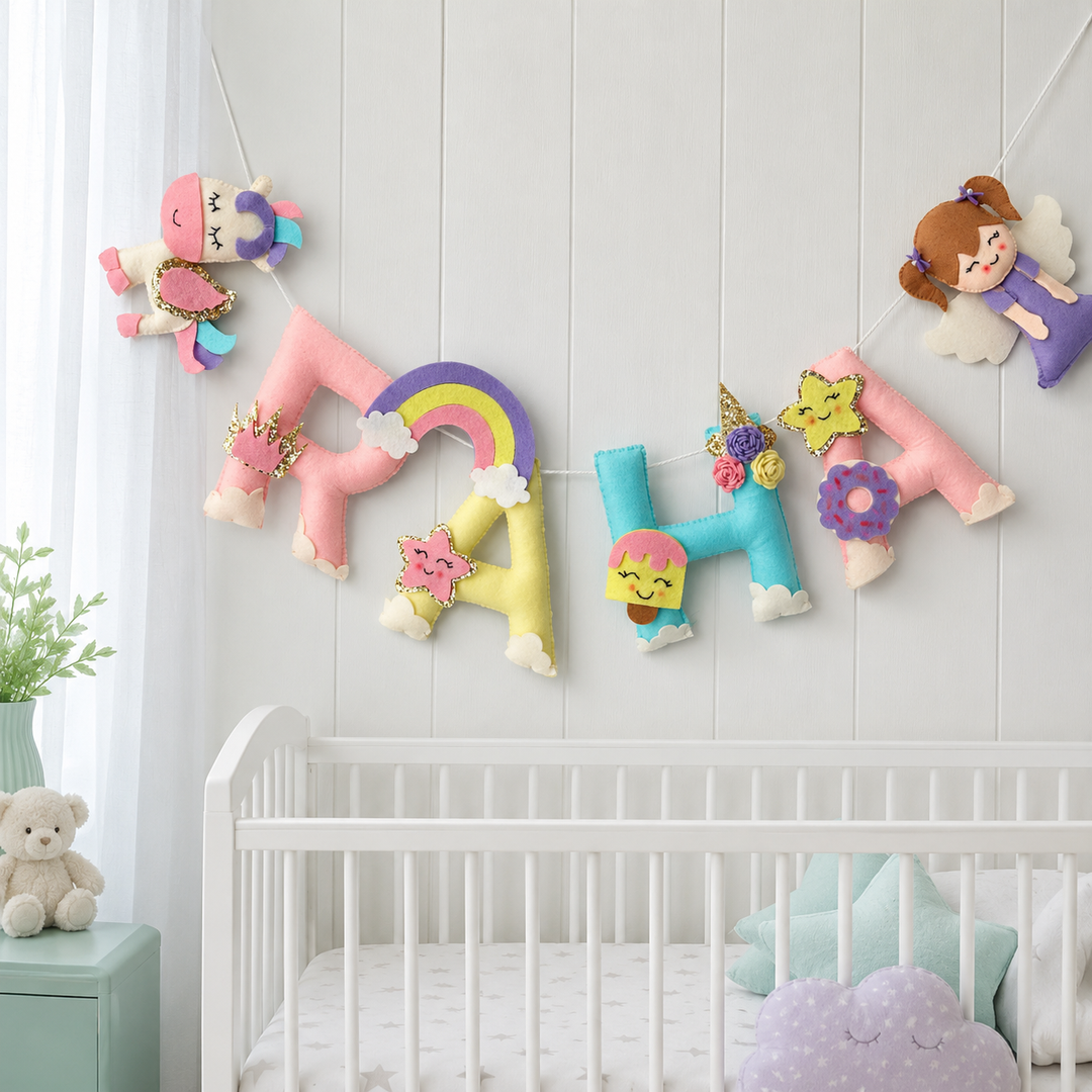 Babble Wrap  Dreamy Unicorn Name Bunting/Garland