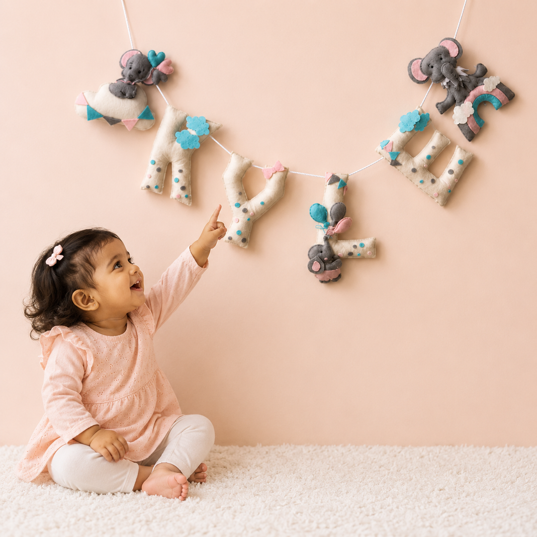 Babble Wrap Ellie in the Sky Name Bunting/Garland