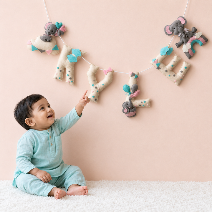 Babble Wrap Ellie in the Sky Name Bunting/Garland