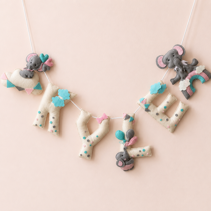 Babble Wrap Ellie in the Sky Name Bunting/Garland