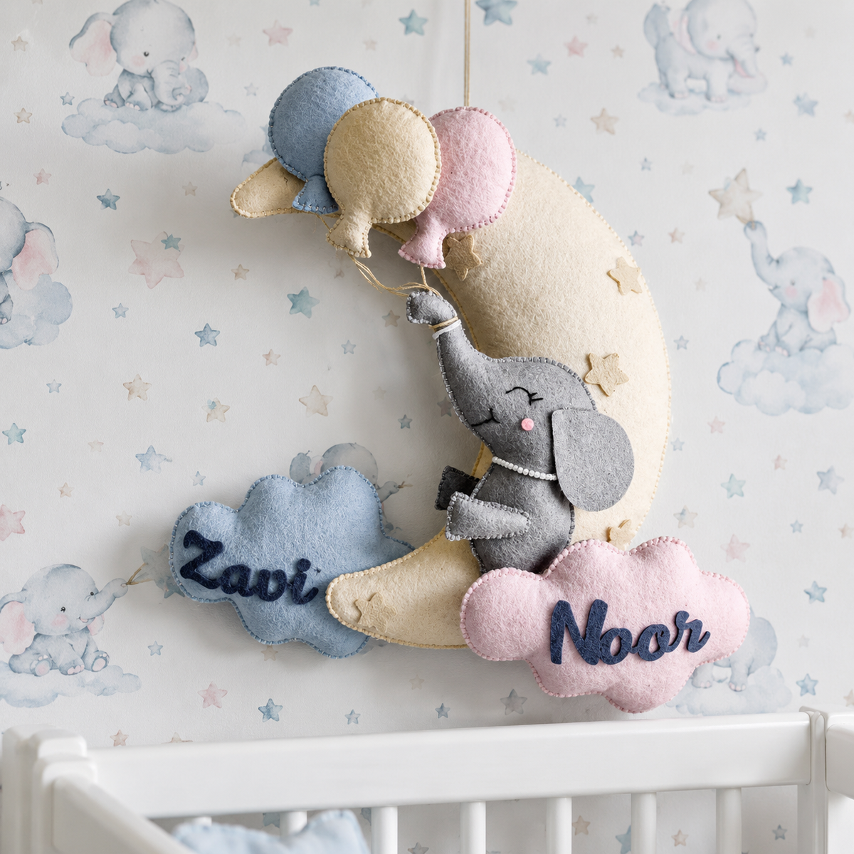 Babble Wrap Ellie in the Sky Name Hanging