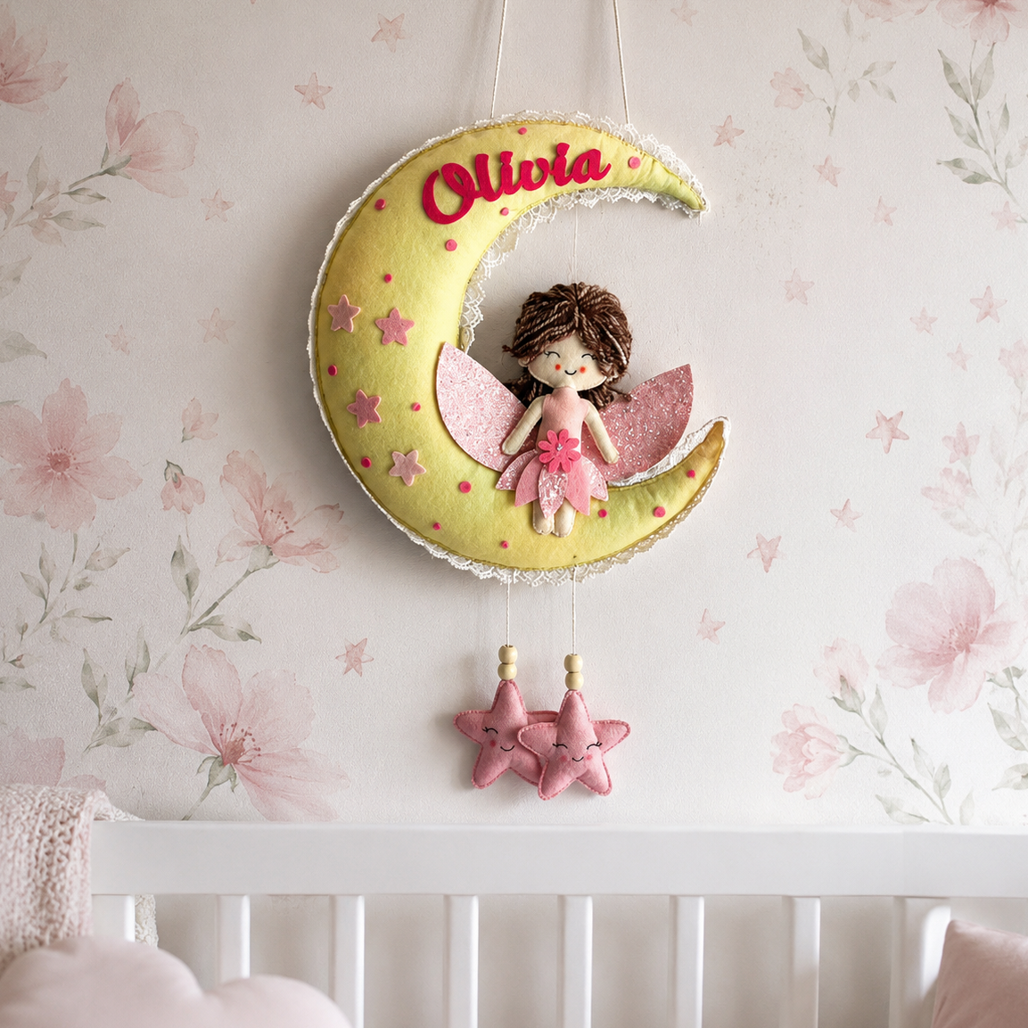 Babble Wrap  Fairy Blossom Name Hanging