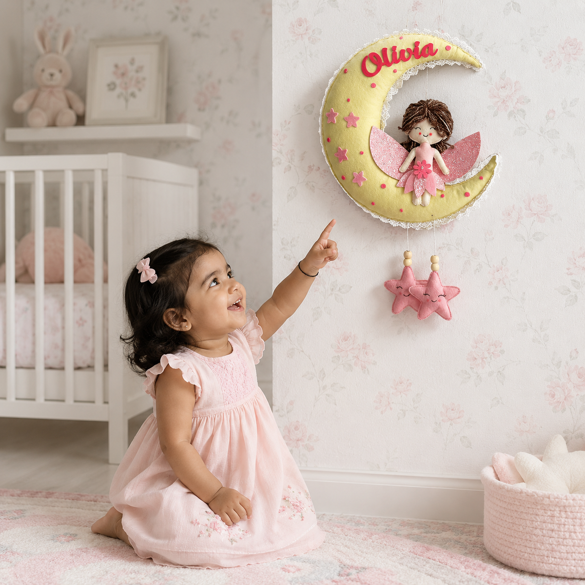 Babble Wrap  Fairy Blossom Name Hanging