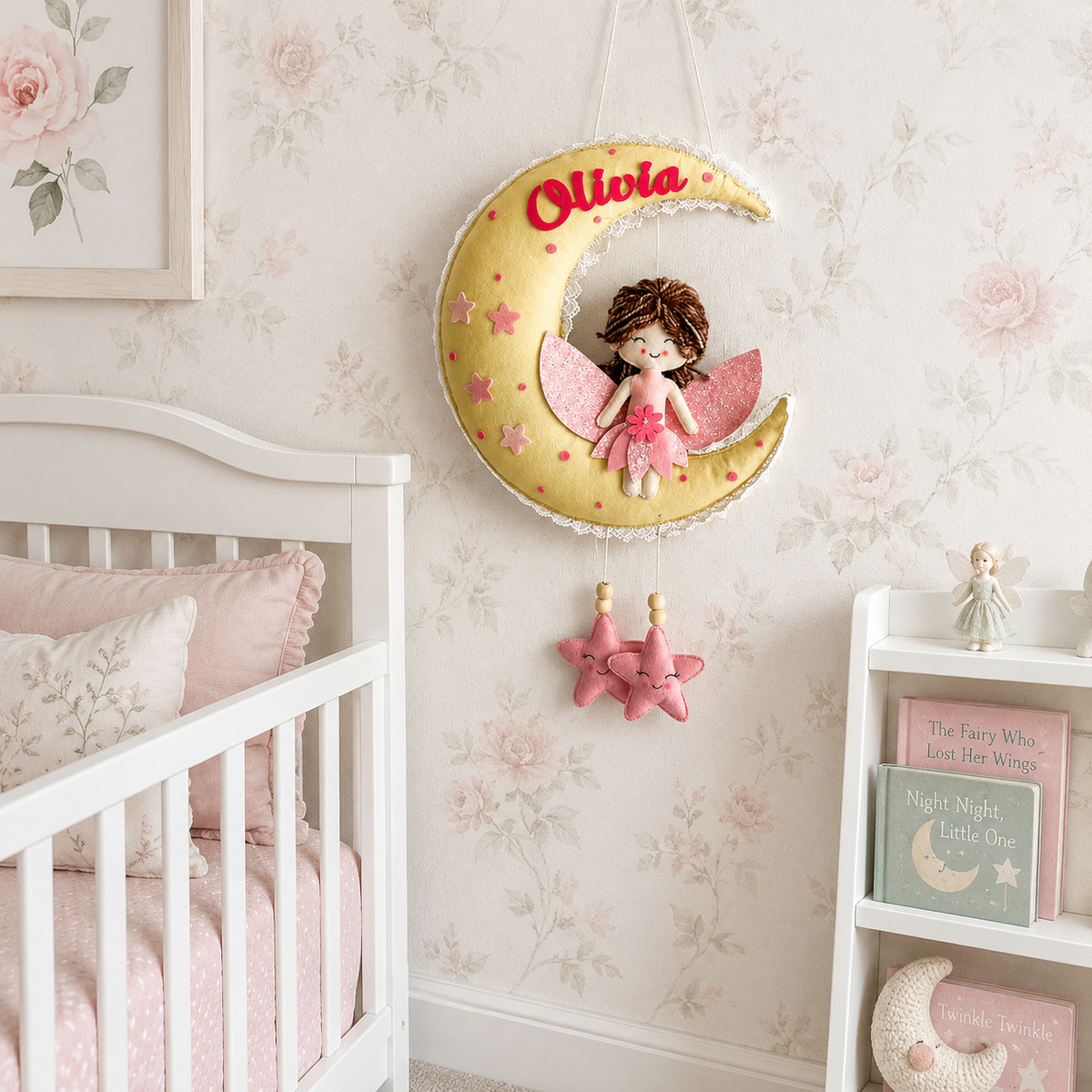 Babble Wrap  Fairy Blossom Name Hanging
