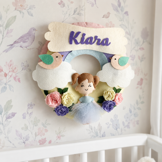 Babble Wrap  Flower Fairy Name Hanging