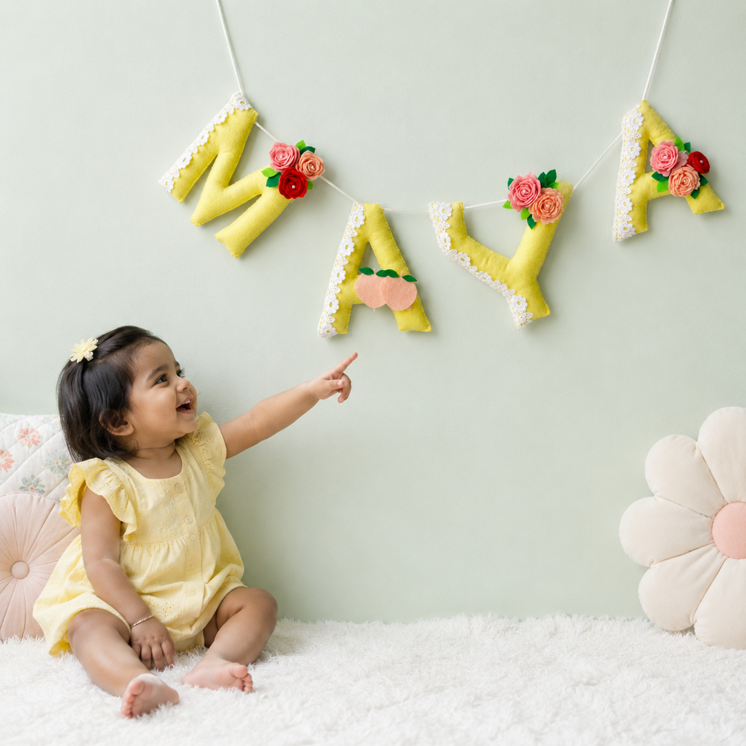 Babble Wrap Flower Field Bunting Garland