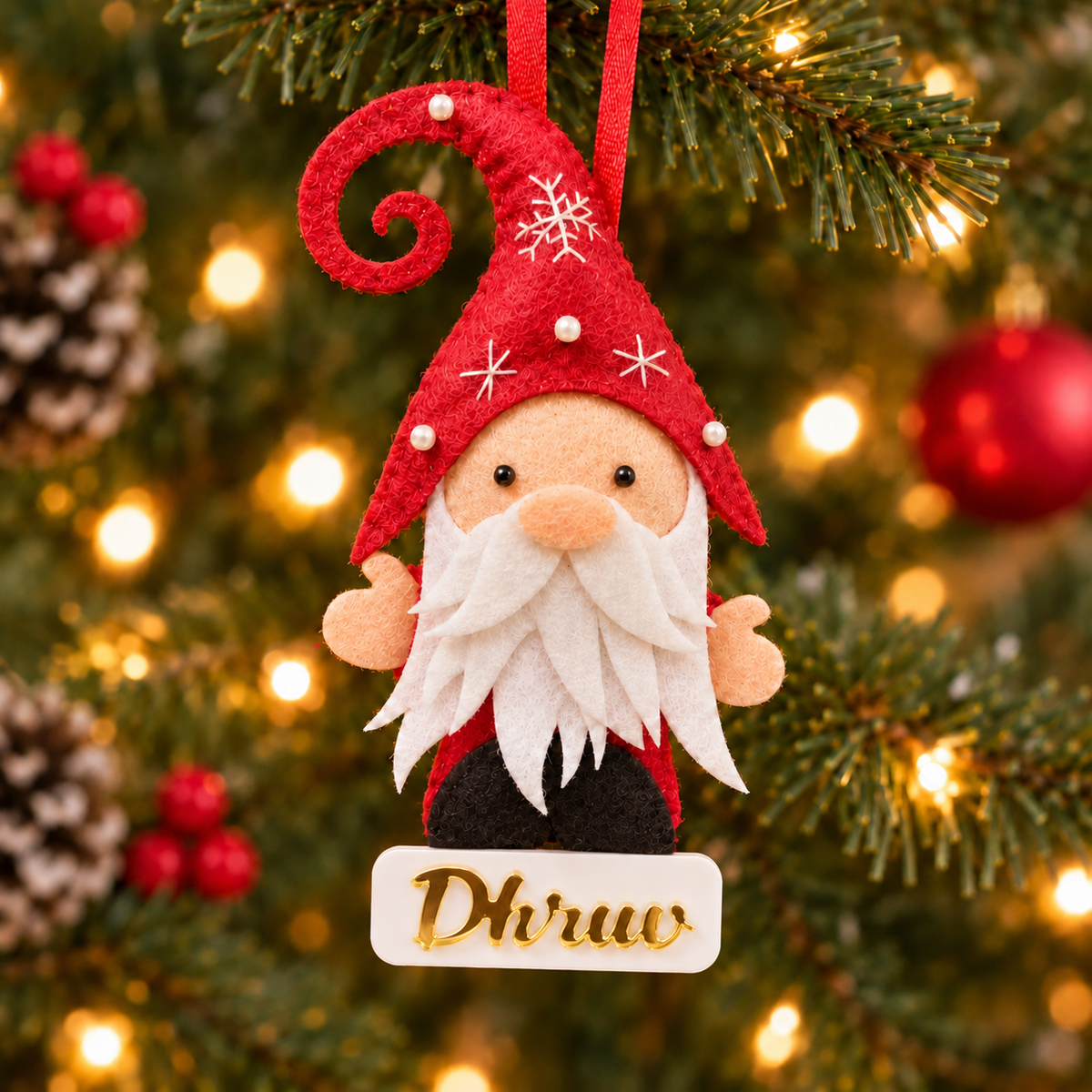 Gnome Felt Ornament
