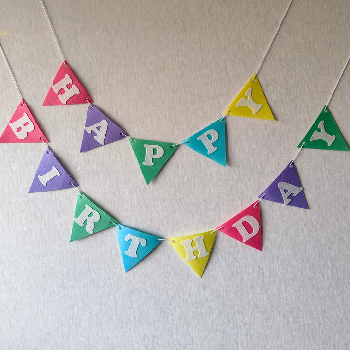 Babble Wrap Happy Felt Flag Birthday Banner/Garland