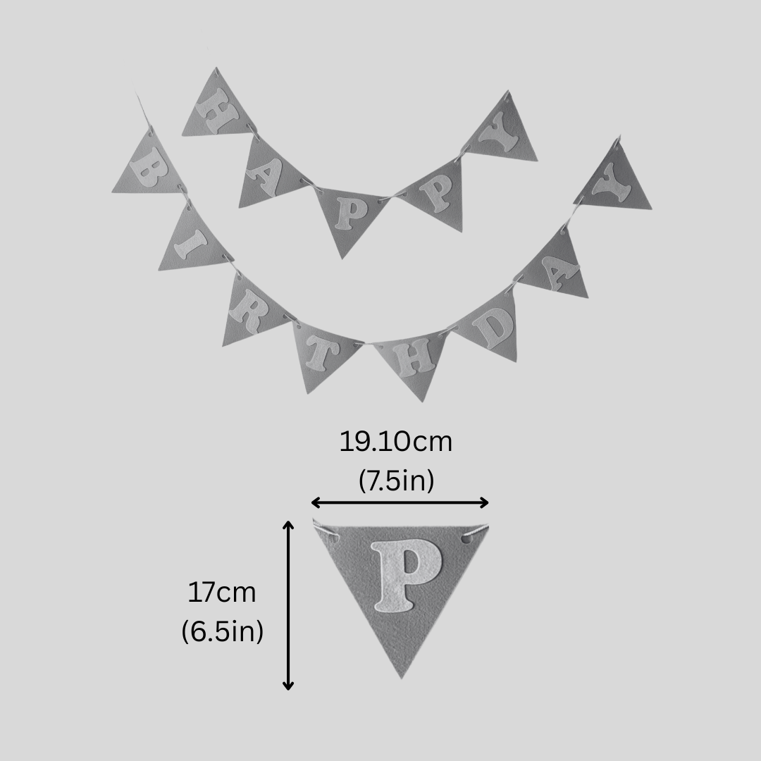 Babble Wrap Happy Felt Flag Birthday Banner/Garland