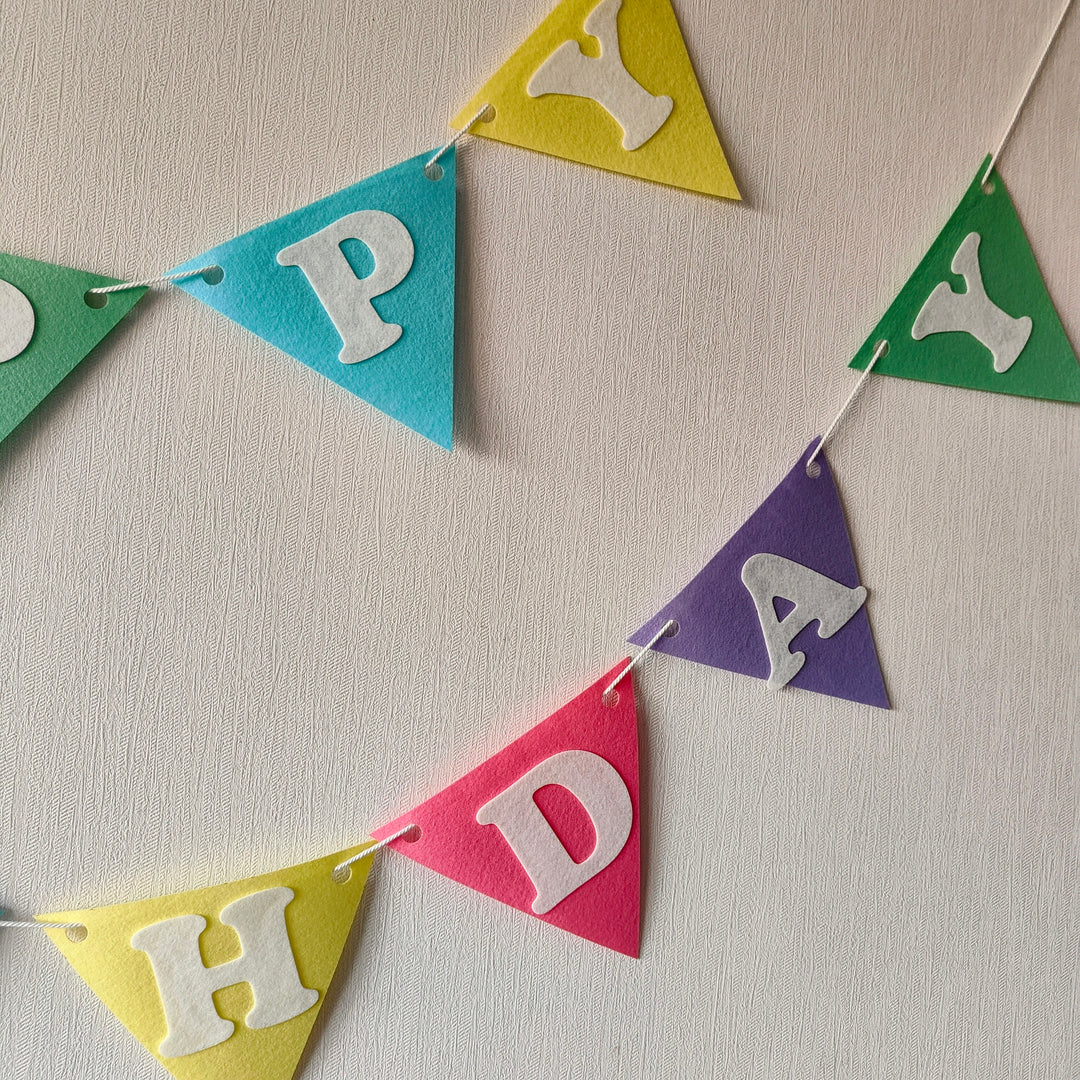 Babble Wrap Happy Felt Flag Birthday Banner/Garland