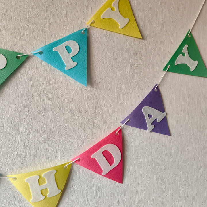 Babble Wrap Happy Felt Flag Birthday Banner/Garland