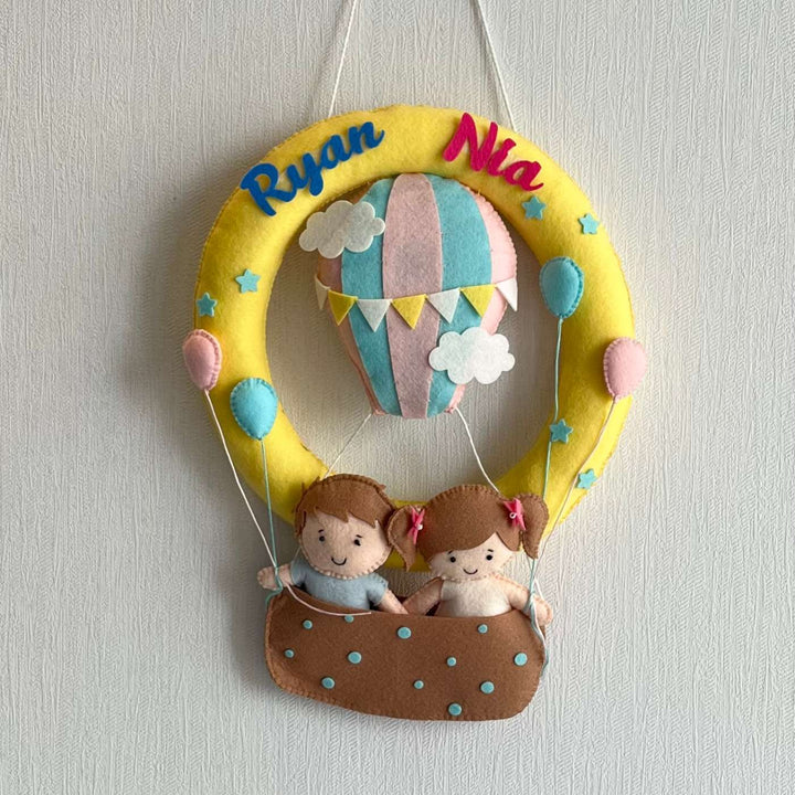 Babble Wrap Hot Air Balloon Buddies Name Hanging