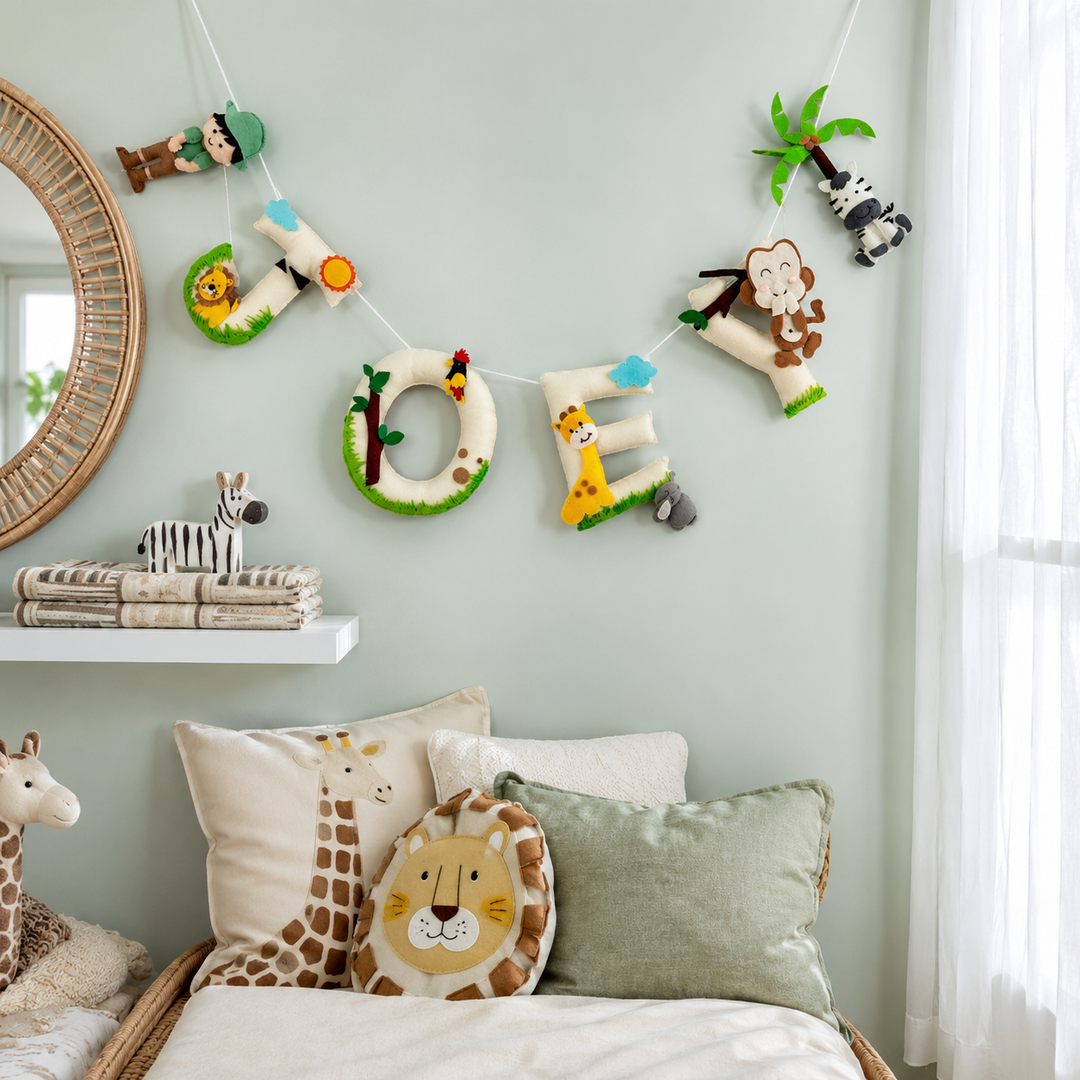 Babble Wrap Jungle Safari Name Bunting/Garland