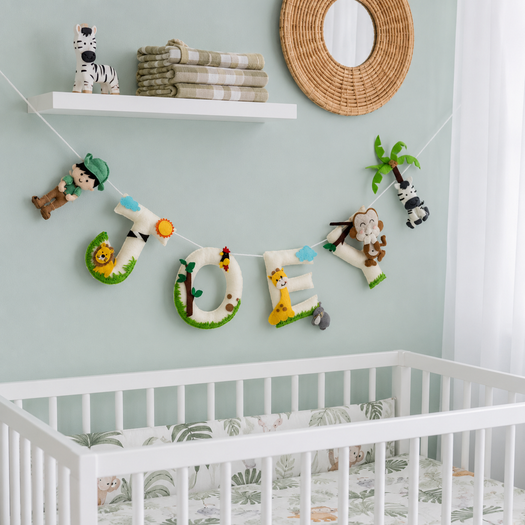 Babble Wrap Jungle Safari Name Bunting/Garland