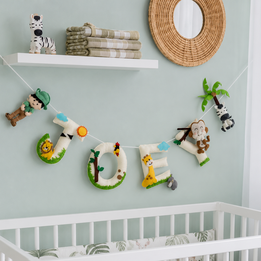 Babble Wrap Jungle Safari Name Bunting/Garland