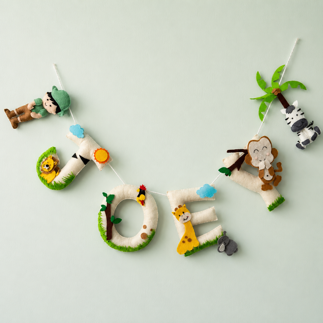 Babble Wrap Jungle Safari Name Bunting/Garland