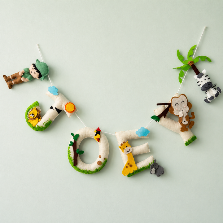 Babble Wrap Jungle Safari Name Bunting/Garland