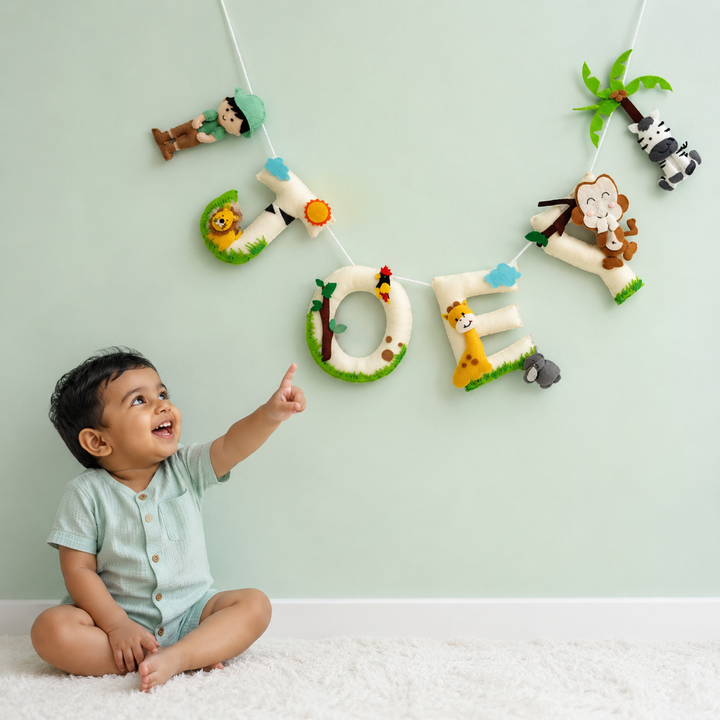 Babble Wrap Jungle Safari Name Bunting/Garland