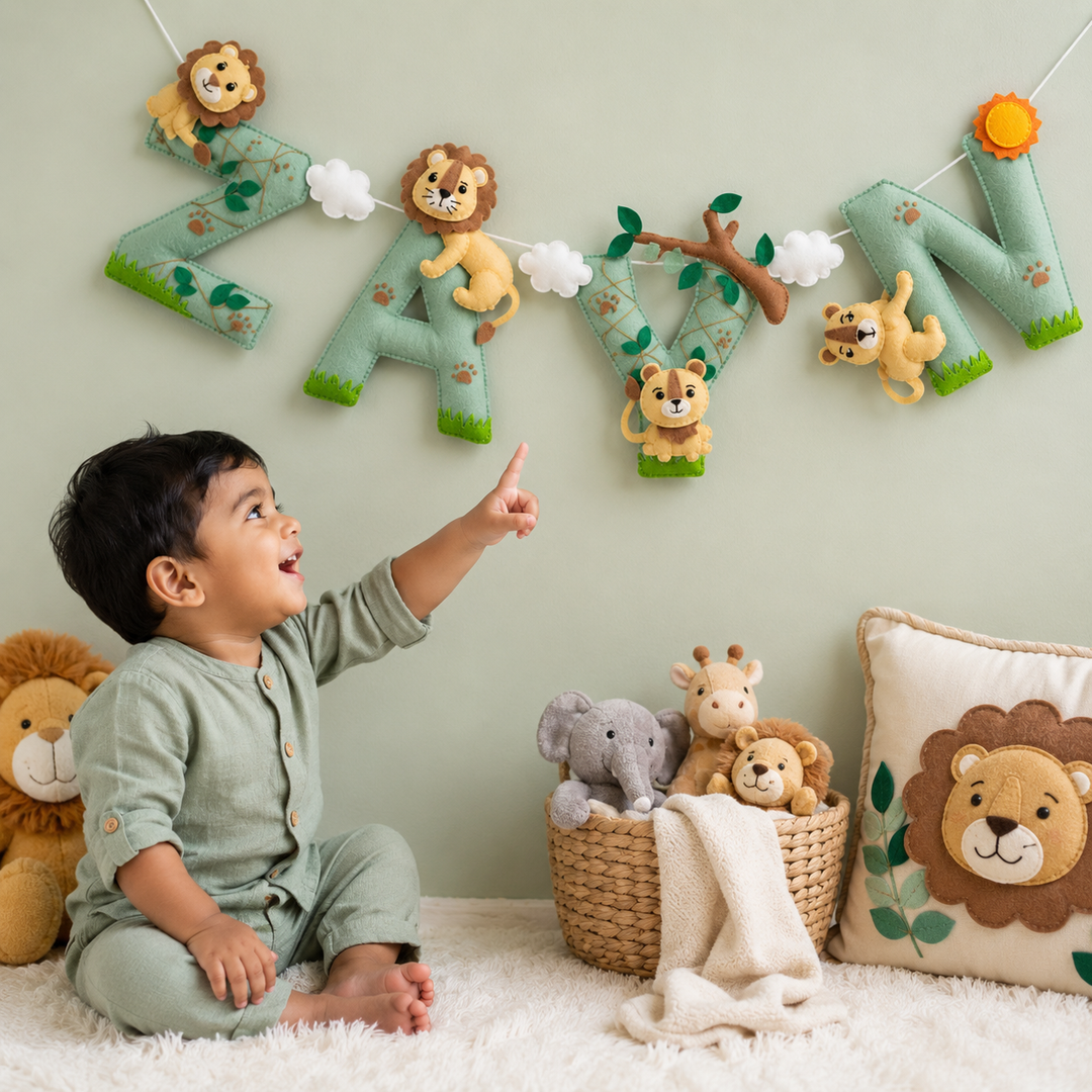 Babble Wrap King of the Jungle Name Bunting/Garland