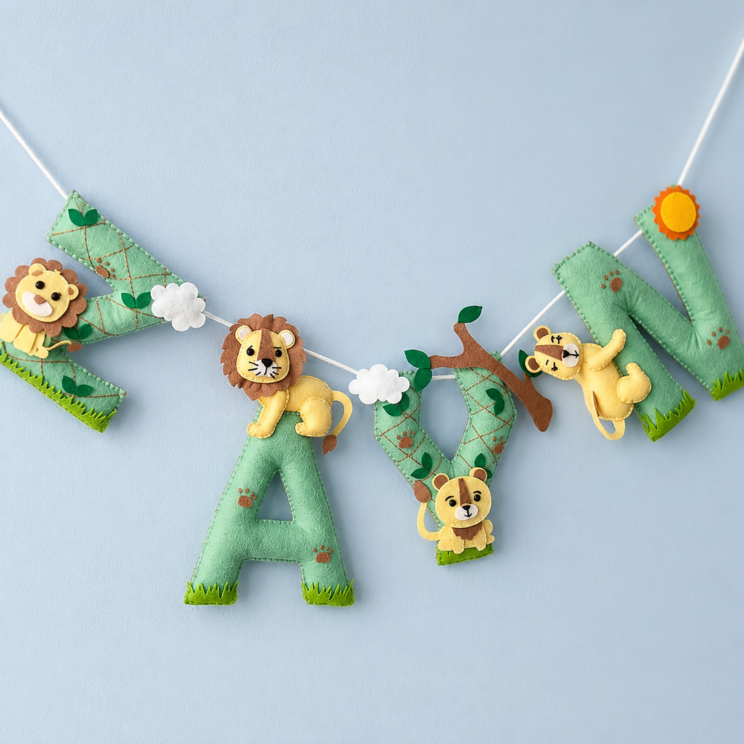Babble Wrap King of the Jungle Name Bunting/Garland