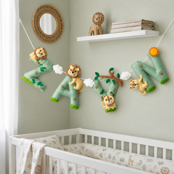Babble Wrap King of the Jungle Name Bunting/Garland