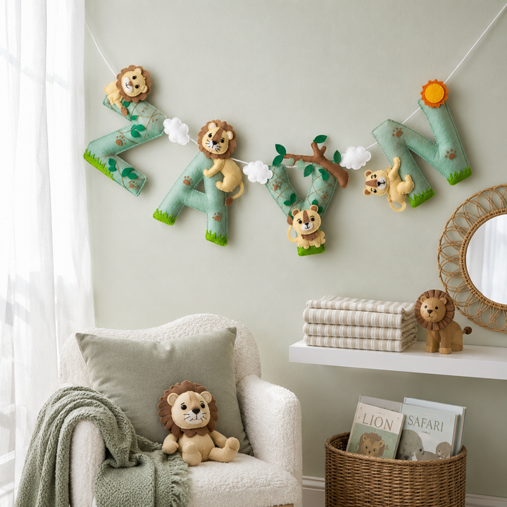 Babble Wrap King of the Jungle Name Bunting/Garland