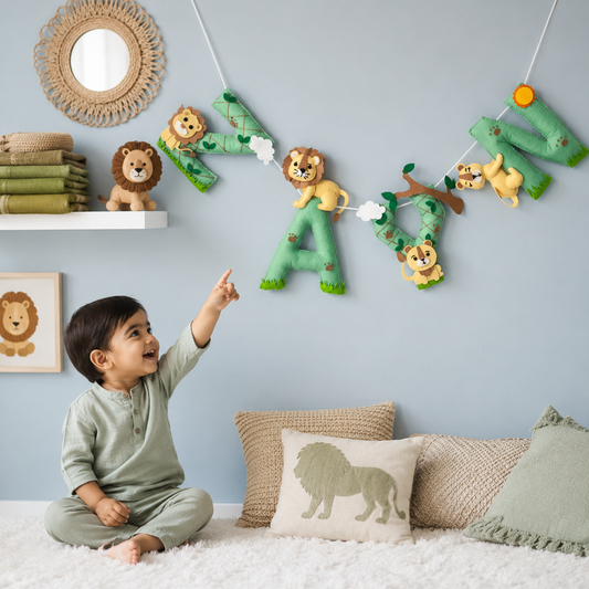 Babble Wrap King of the Jungle Name Bunting/Garland