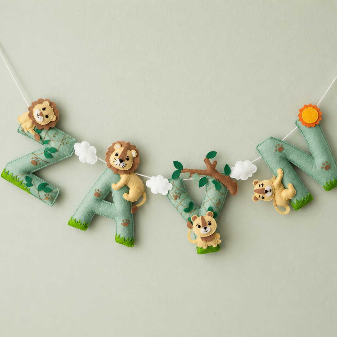 Babble Wrap King of the Jungle Name Bunting/Garland
