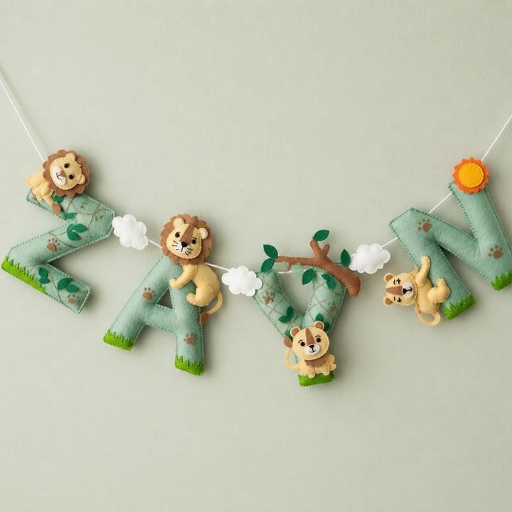 Babble Wrap King of the Jungle Name Bunting/Garland